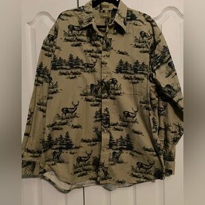 Men's Wrinkle free Outdoor Print Shirt